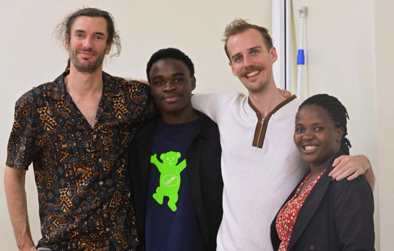 Group photo with the Ghent University facilitators after the Python training.